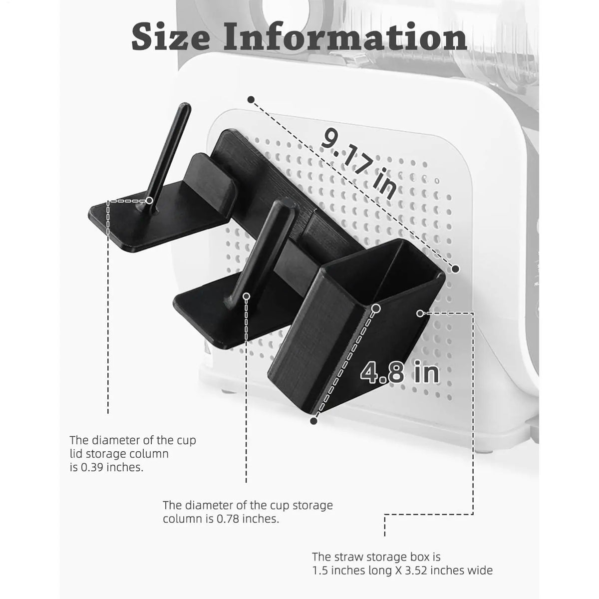 3-in-1 Cup Lid & Straw Organizer for Ninja Slushie Machine