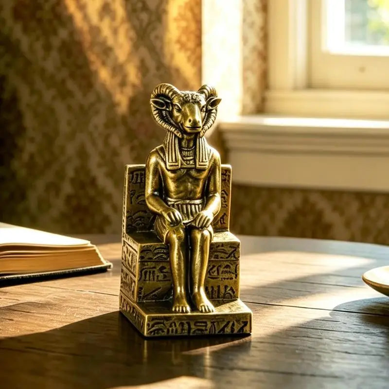Egyptian Anubis & Khnum Resin Statue Figurine | Home Décor