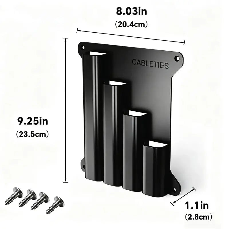 Wall Mount Zip Tie & Tool Organizer – 4/5-Slot Storage