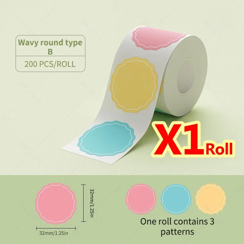 NiiMBOT Thermal Label Paper – Waterproof Self-Adhesive Stickers