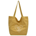 Korean Polka Dot Canvas Tote Bag – Large Shoulder Handbag