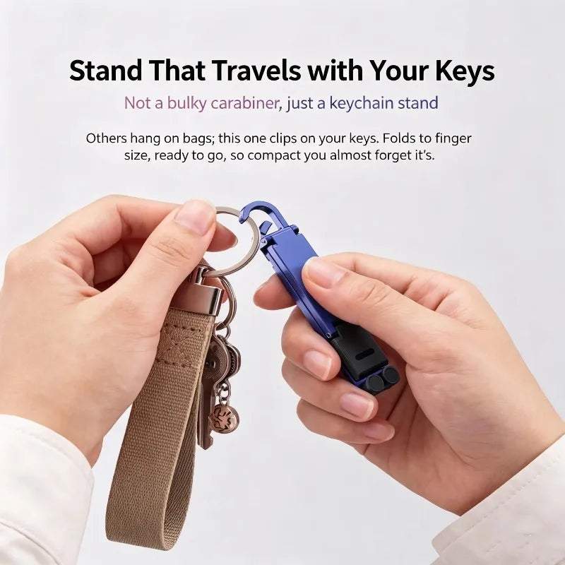 Mini Foldable Keychain Phone Stand | Multi-Angle Adjustable