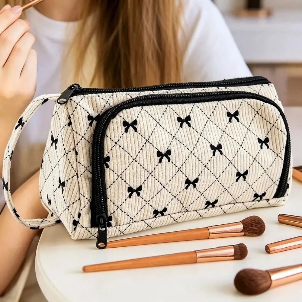 Large Canvas Pencil Case – Big Capacity Stationery Pouch