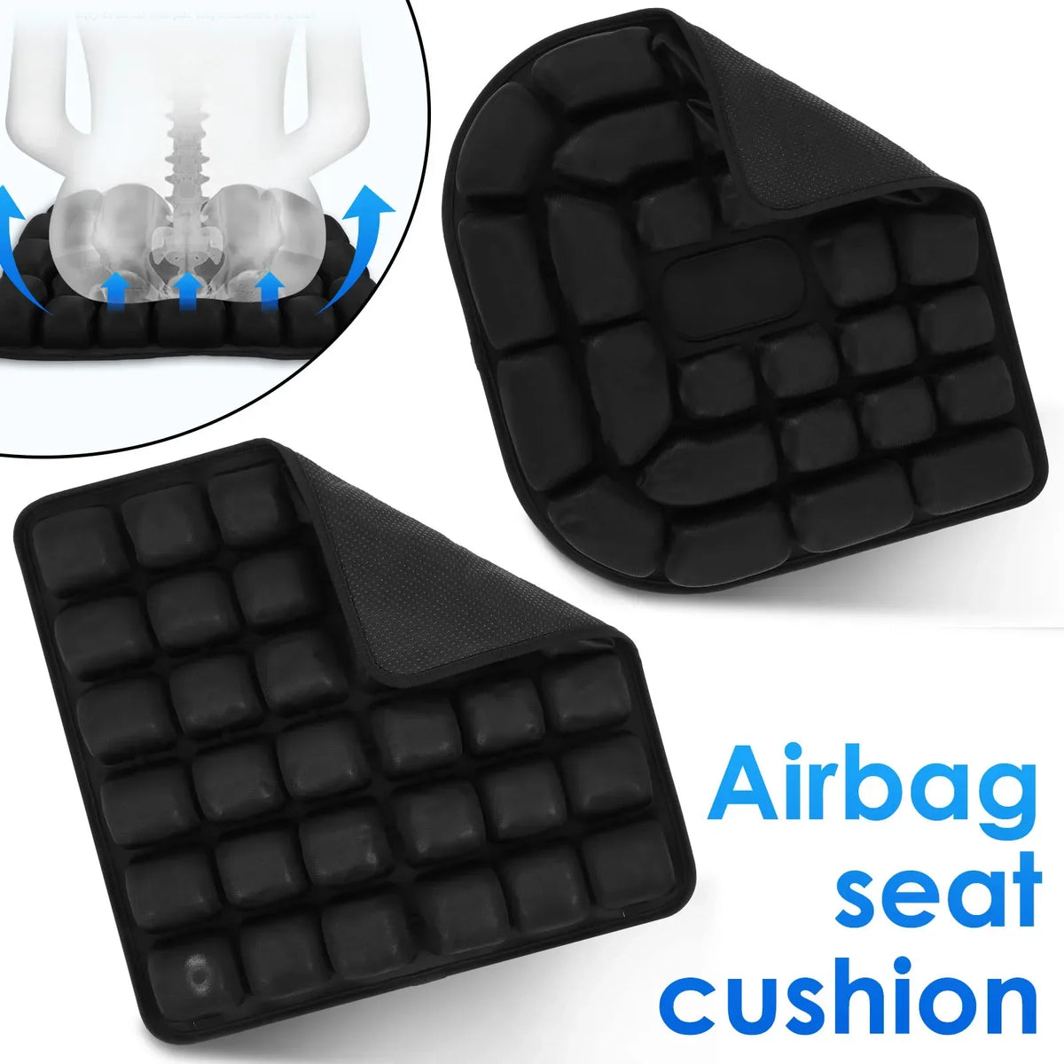 Inflatable 3D Air Cell Seat Cushion – Office, Car & Travel