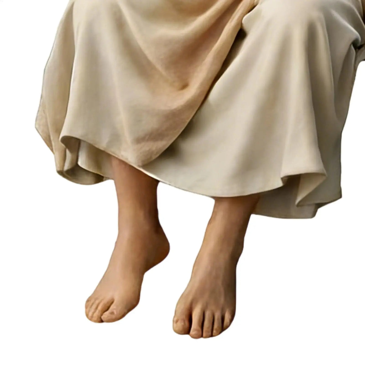 Hand Painted Jesus Figurine Sitting Pose Resin Statue – 4.7"
