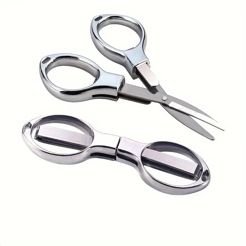 Stainless Steel Folding Scissors – Portable Retractable Travel Tool