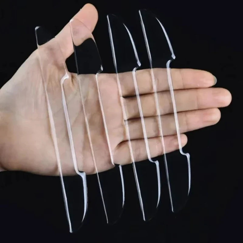 Transparent Car Door Edge Guards & Mirror Protector Strips 4PCS