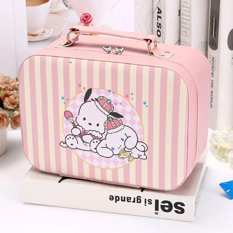 Sanrio Kawaii Large Makeup Bag with Mirror | Hello Kitty Kuromi