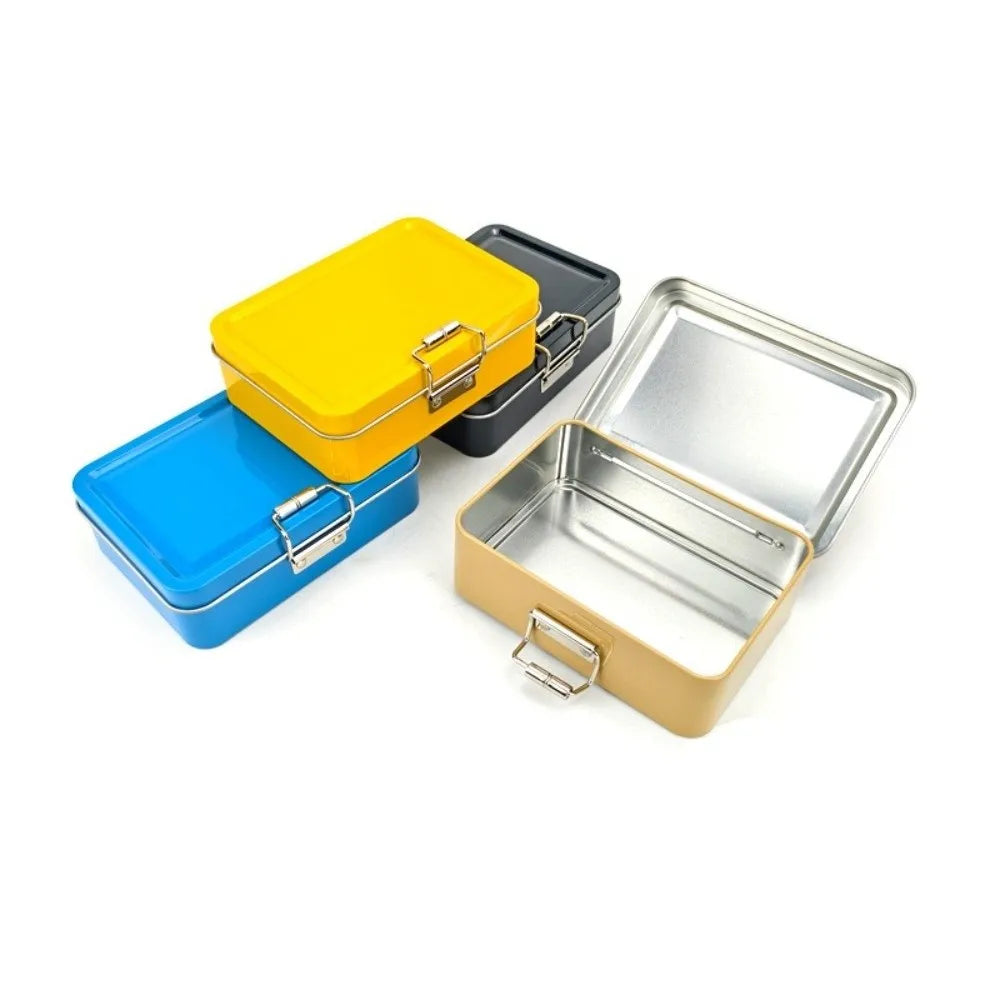Metal Flip Lid Fishing Tin Box – Hook & Tackle Storage Organizer