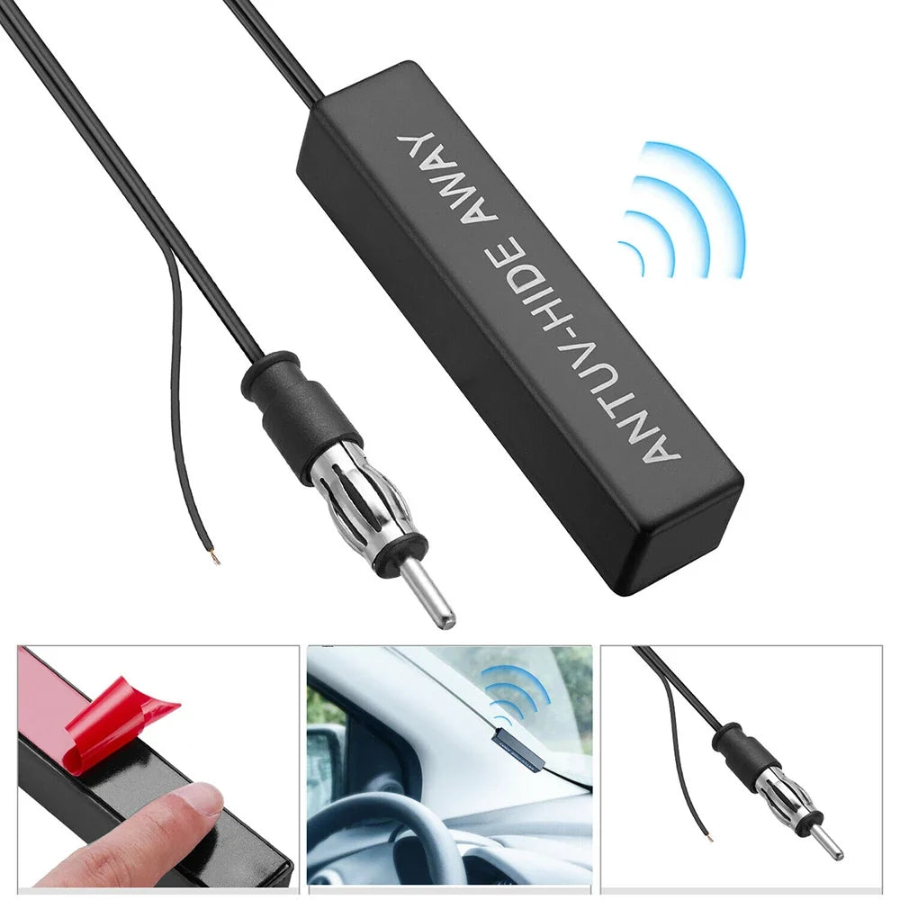 Universal Hidden Amplified AM/FM Antenna – 12V Car Boat Truck