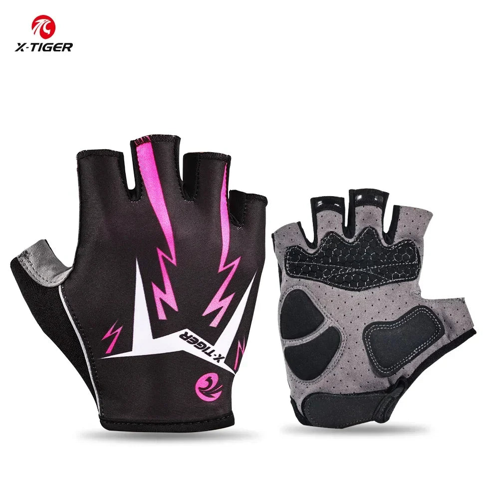 X-TIGER Half-Finger MTB Cycling Gloves | Anti-Slip Breathable