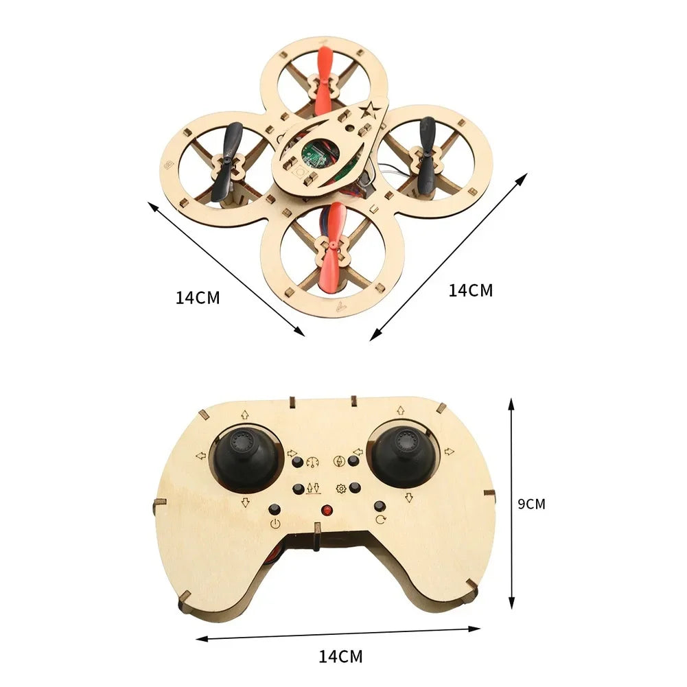 Wooden DIY RC Quadcopter Kit – Kids STEM Engineering Model