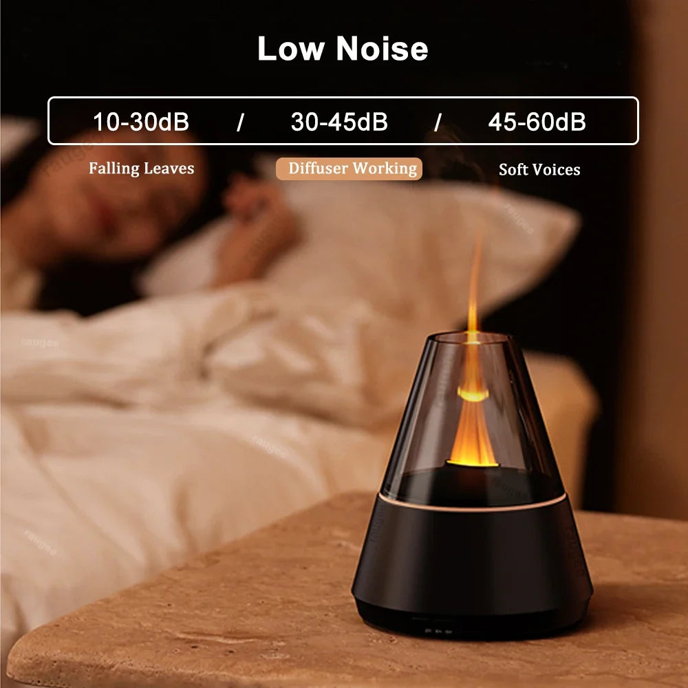 Raugee Mini Flame Aroma Diffuser & Humidifier 120ml USB