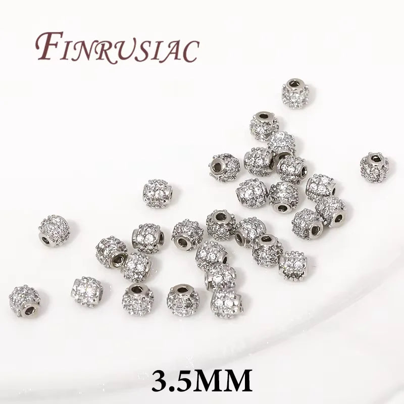 18K Gold Plated Zircon Flower Beads – DIY Jewelry Making