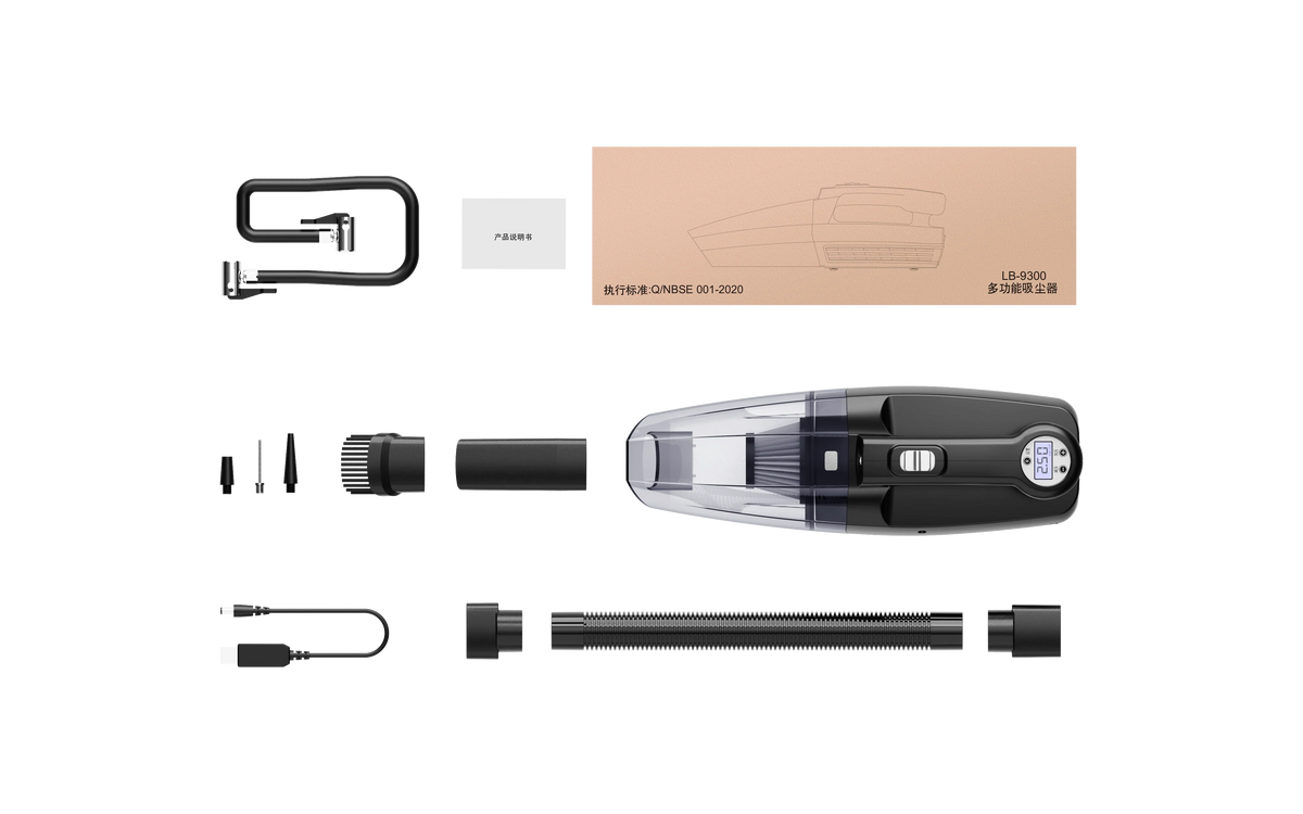 4-in-1 Portable Car Vacuum & Tyre Inflator | 6000mAh