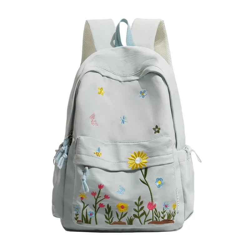 Star-Shaped Canvas Backpack for Girls – Large School Bag