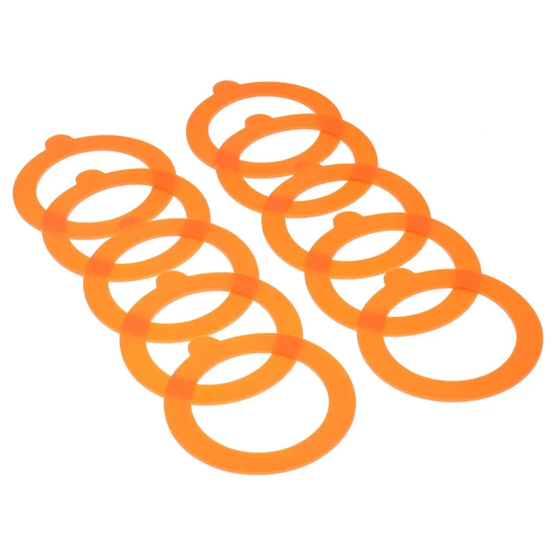 10-Pack Silicone Jar Gaskets – Airtight Leak-Proof Sealing Rings