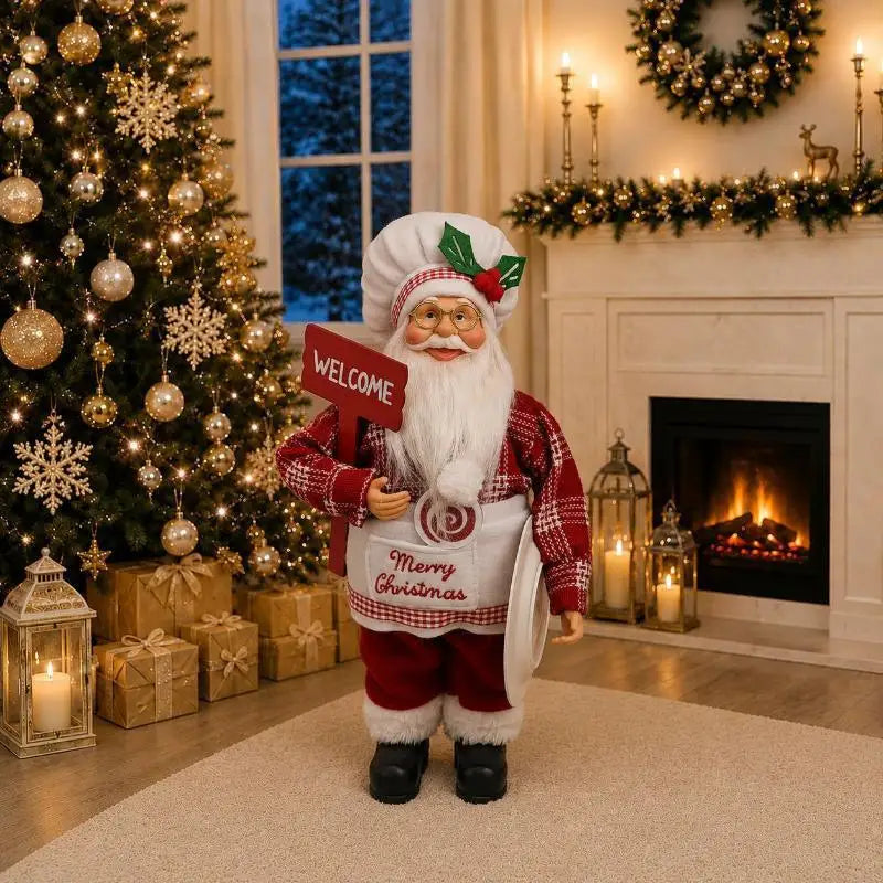 Santa Claus Standing Figurine – 12" Christmas Décor Ornament