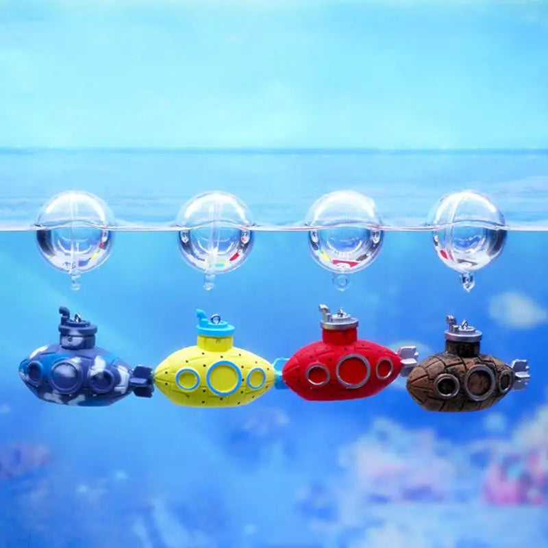 Floating Shark & Submarine Fish Tank Decorations – PVC Ornaments