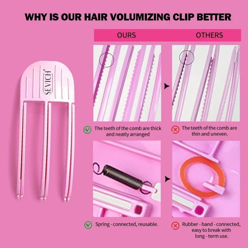 No Heat Fluffy Hair Clip – Root Volume & Curl Styling Tool