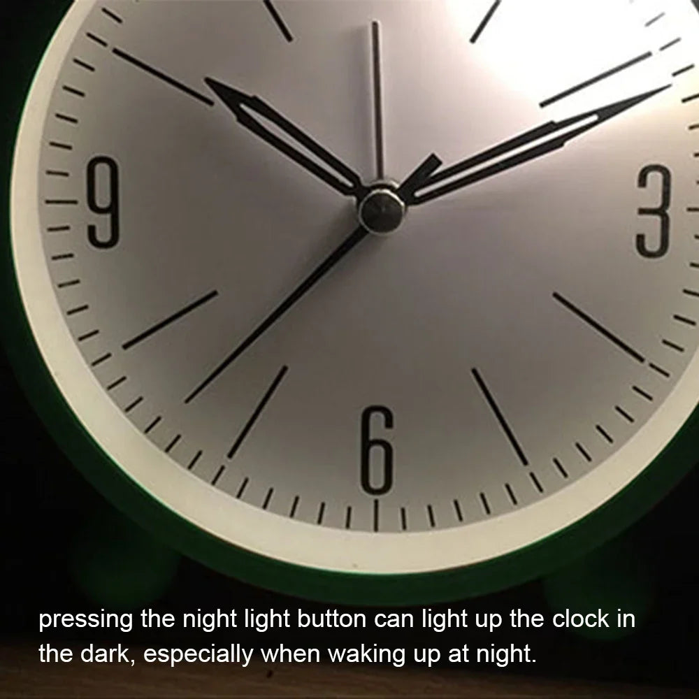 Nixie Silent Sweep Analogue Alarm Clock with Night Light