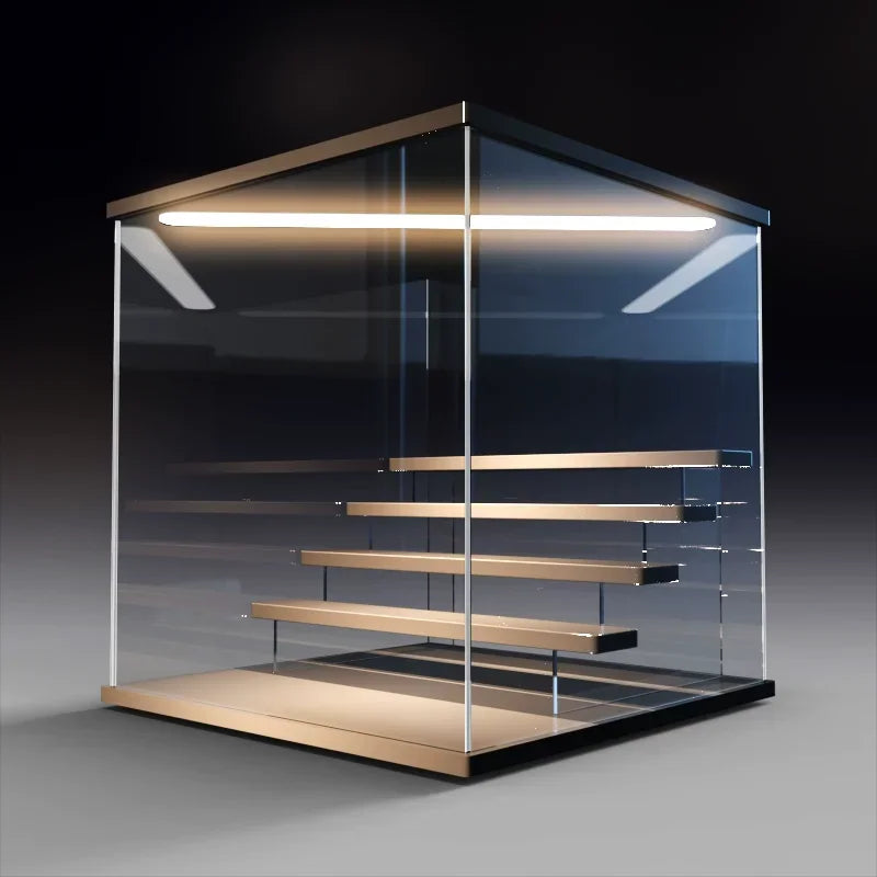 3/5 Layer LED Acrylic Display Case for Figures & Collectibles