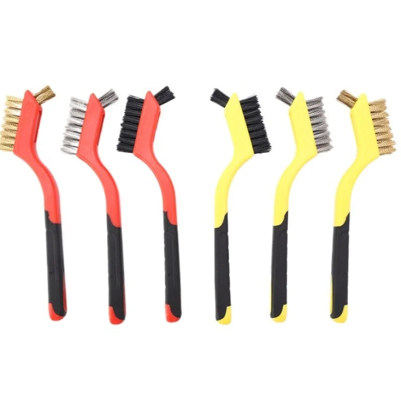 Wire Brush Set – Nylon, Brass & Stainless Steel Bristles