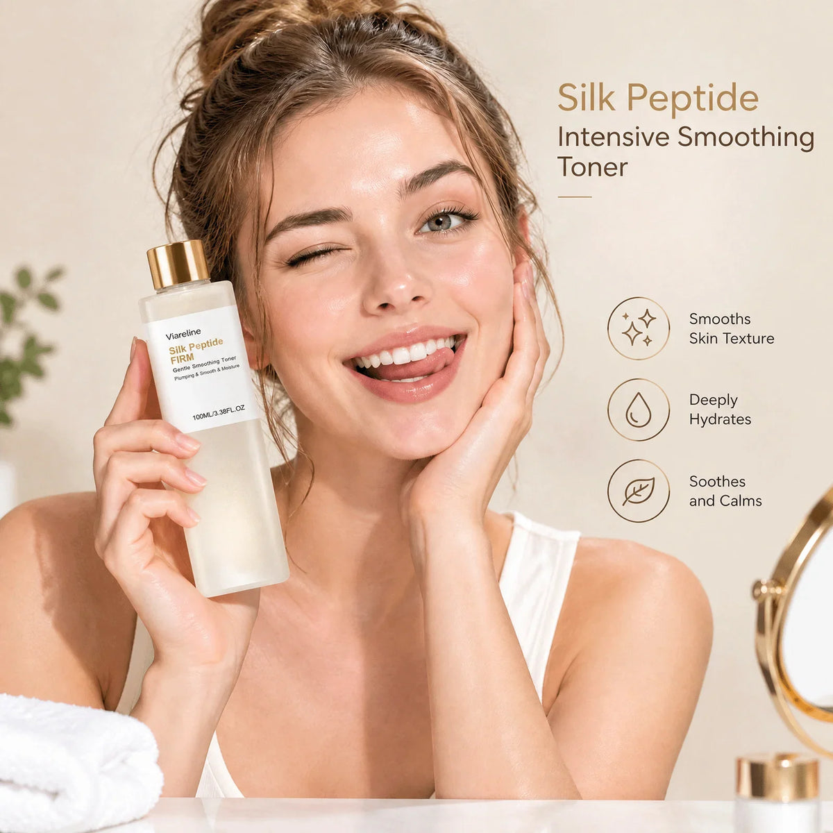 VIARELINE Silk Peptide EGF Toner – Hydrating & Smoothing