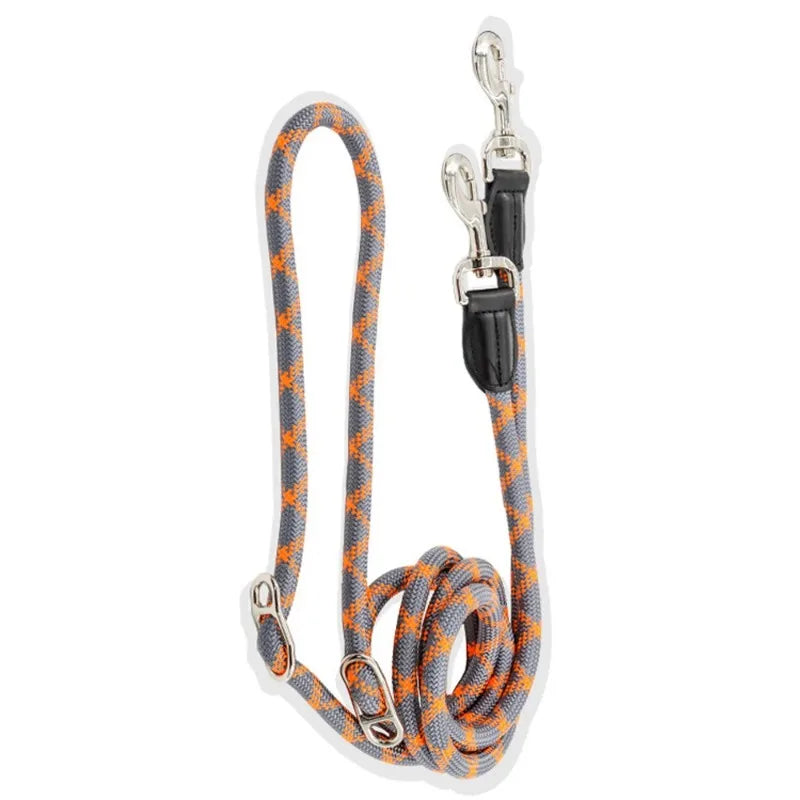 Reflective Double-Head Hands-Free Dog Training Leash – S/M/L