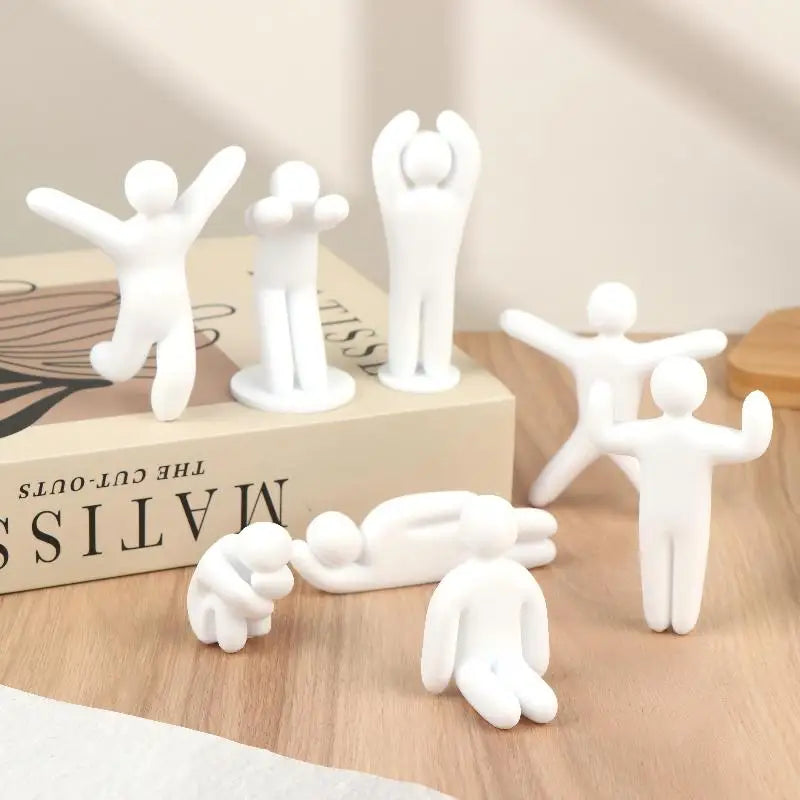 3D Printed Mini Human Figurines – DIY Paintable Statues (3/8 Pcs)