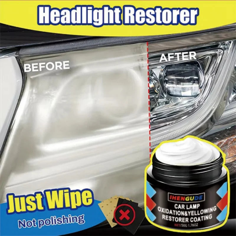 Car Headlight Restoration Kit – Polishing & Oxidation Cleaner
