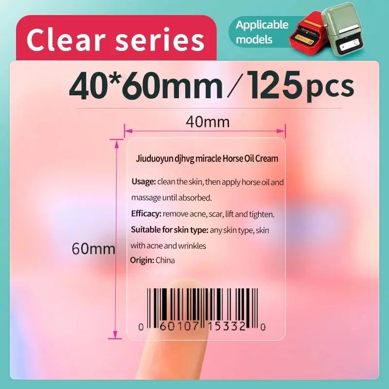 Niimbot Transparent Thermal Label Paper – Round Stickers B1 B21