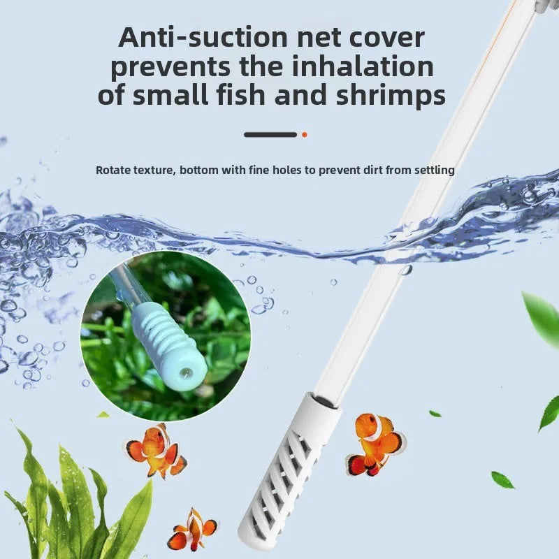 Aquarium Gravel Vacuum Manual Water Changer for Fish Tanks 20–40cm