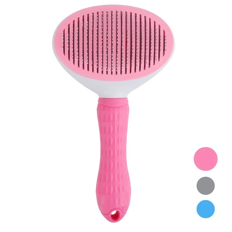Self-Cleaning Pet Grooming Brush – Dog & Cat Dematting Comb