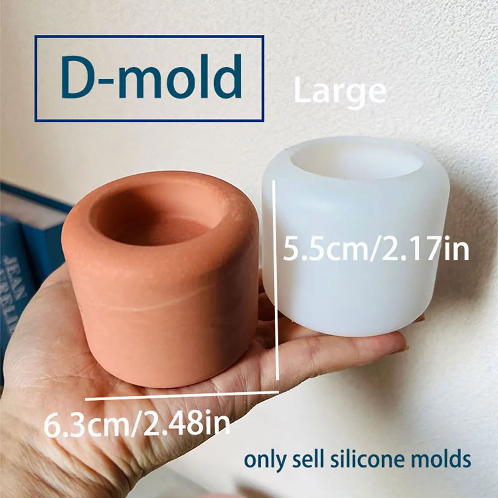 Striped Candle Holder Silicone Mold – DIY Concrete & Plaster