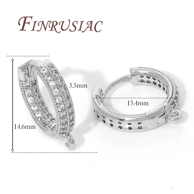 Rhodium-Plated Round Earring Hooks – DIY Jewelry Making Findings