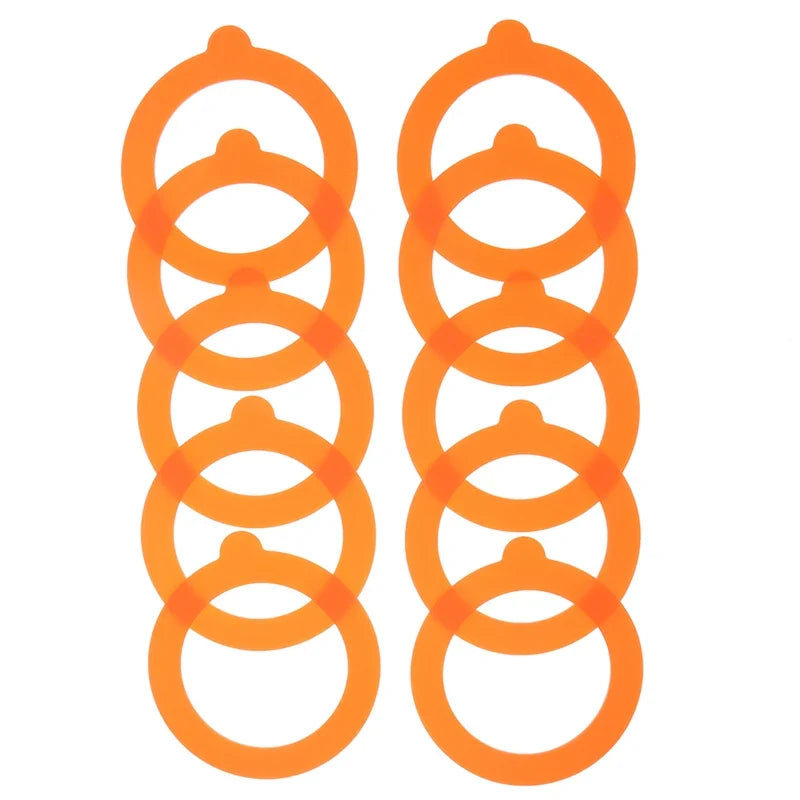 10-Pack Silicone Jar Gaskets – Airtight Leak-Proof Sealing Rings