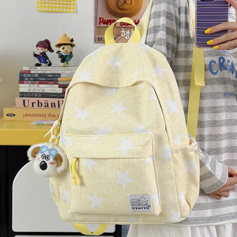Korean Minimalist Starry Backpack – Lightweight School Bag