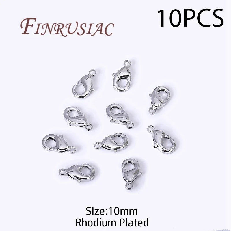 18K Gold Plated Crimp Beads, End Caps & Lobster Clasps