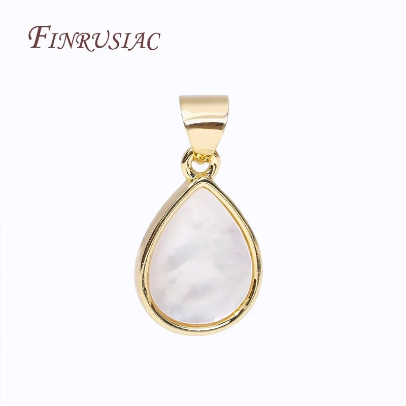 18K Gold Plated Shell Drop Charm Pendants | DIY Jewelry Making