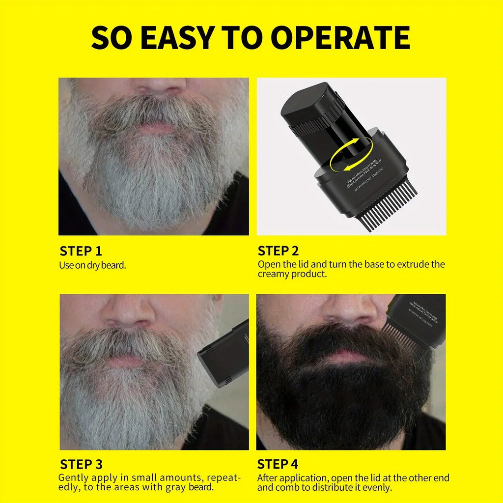 Sevich Beard Dye Stick – Waterproof Gray Coverage, 3 Colors
