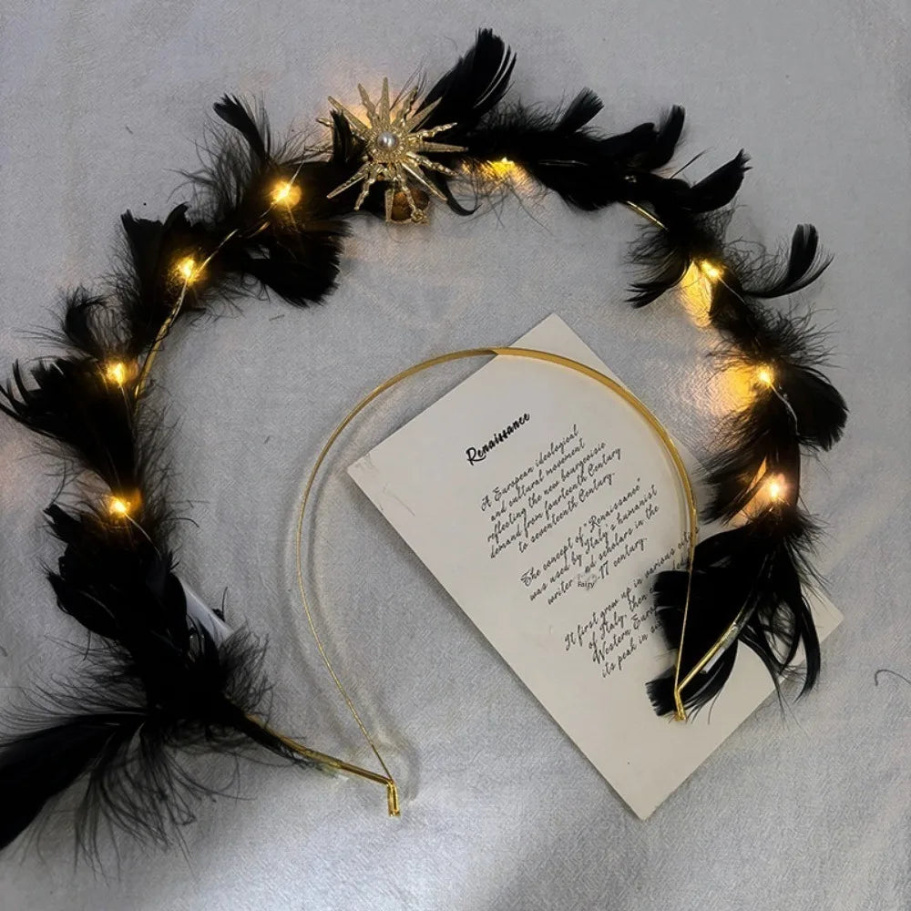 Fairy Feather Headband Angel Wings Goddess Hair Hoop