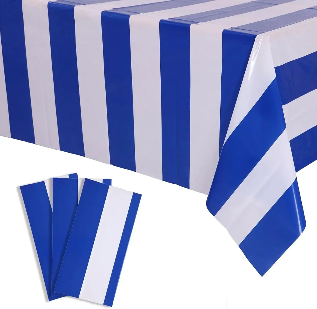 Pink & White Striped Disposable Tablecloth 54x108" Party Cover