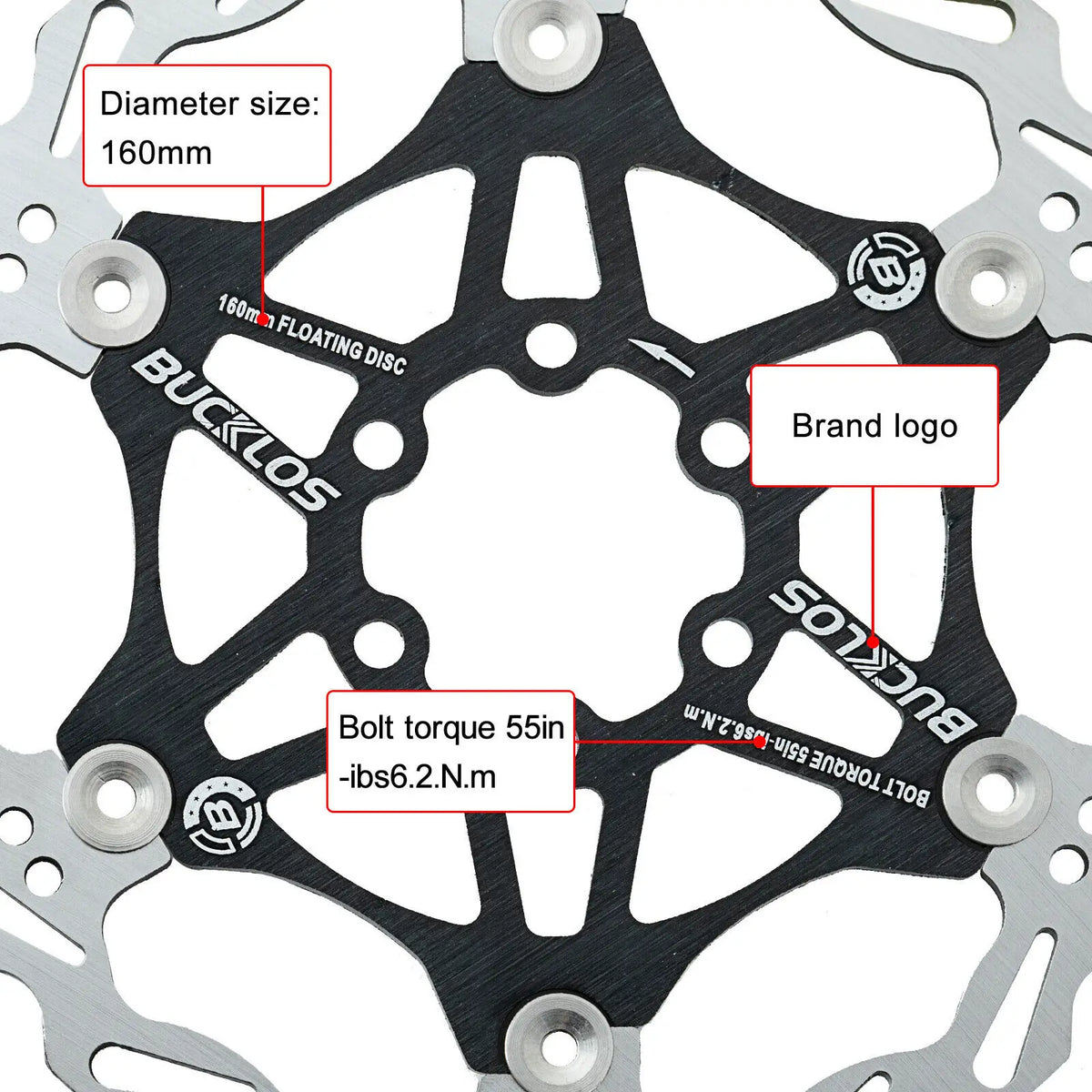 BUCKLOS Floating Disc Rotors 160/180/203mm – MTB Bike Brakes