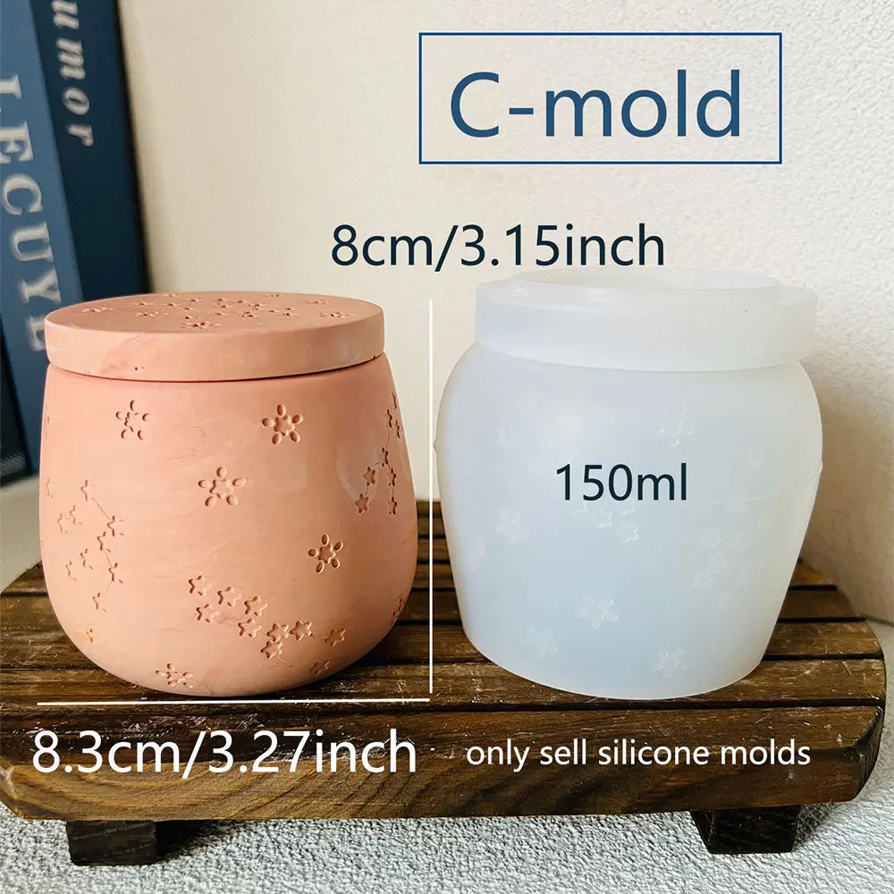 Silicone Lava Jar Mold – DIY Candle, Planter & Resin Casting
