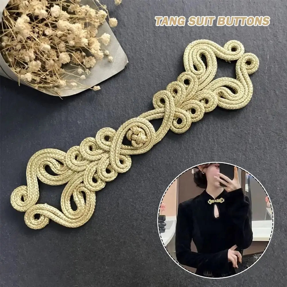 Golden Silk Chinese Frog Buttons – Handmade Knot Fasteners