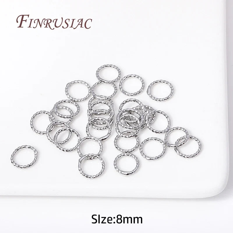 Gold Plated Round Twist Closed Jump Rings 6–12mm | FINRUSIAC