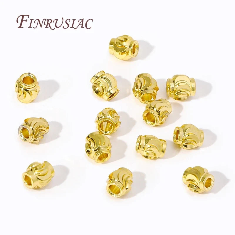 Lantern Spacer Beads 18K Gold Plated Brass – DIY Jewelry