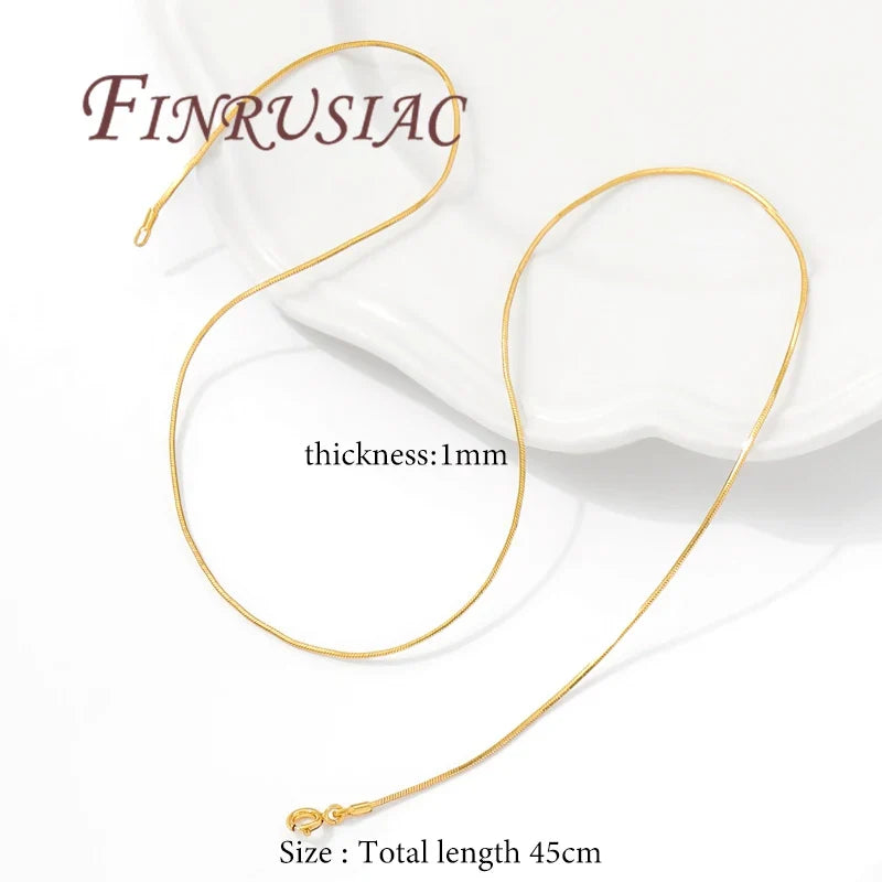18K Gold Plated Snake Chain Necklace | DIY Jewelry Supply