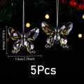 5PCS Acrylic Crystal Angel Wings Christmas Ornaments